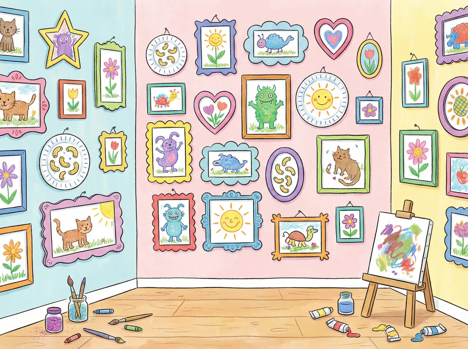 小朋友的彩色画作 - 黄动漫 创意展示